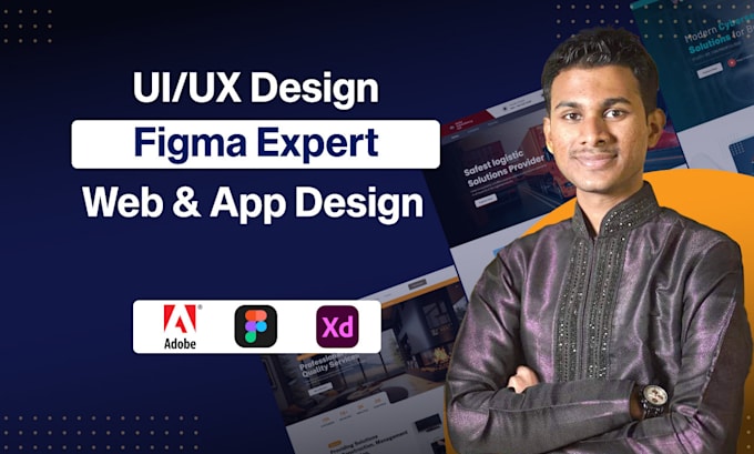 Gig Preview - Do UI UX design for mobile apps websites and dashboards using figma and adobe