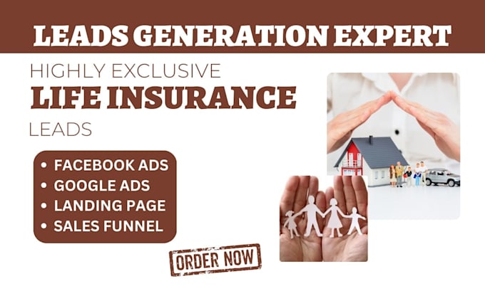 Gig Preview - Generate life insurance leads health insurance lead insurance leads ads website