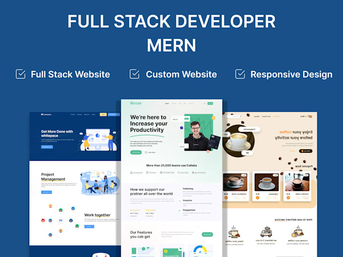 Gig Preview - Design and create a website as full mern stack developer expert