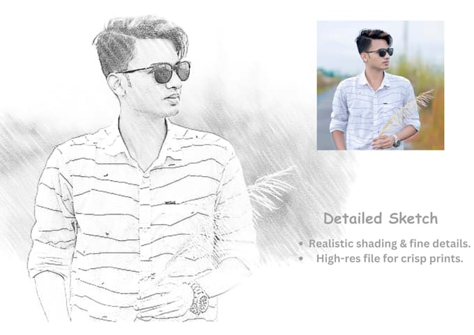 Gig Preview - Convert your picture into a high quality digital sketch