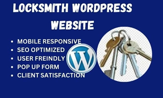 Gig Preview - Build a professional locksmith website surveillance camera wordpress wix website