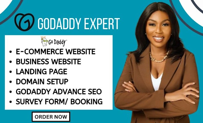 Gig Preview - Godaddy website design godaddy website redesign godaddy ecommerce landing page