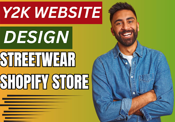 Gig Preview - Design y2k shopify website for your clothing brand y2k streetwear website