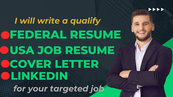 Gig Preview - Write a professional  federal resume writing usa jobs for your targeted job