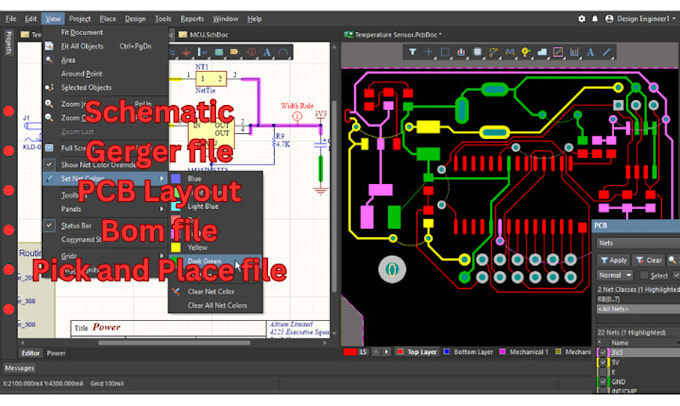 Gig Preview - Implement pcb design, pcb layout, schematic design and any circuit