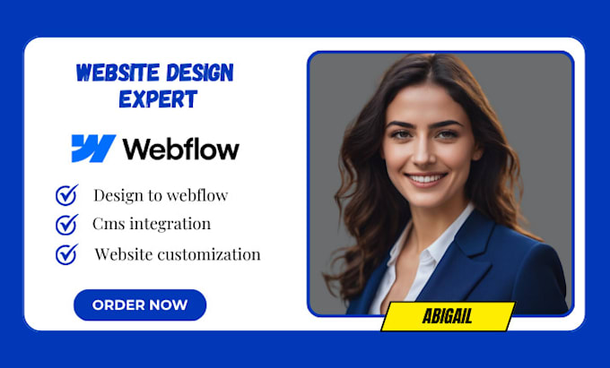 Gig Preview - Be your webflow expert, design or develop webflow website