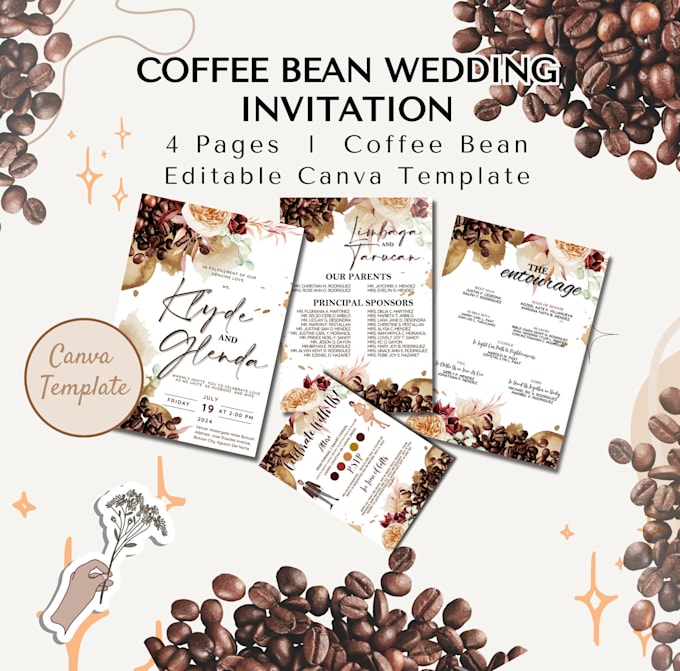 Gig Preview - Create beautiful and editable canva template invitation