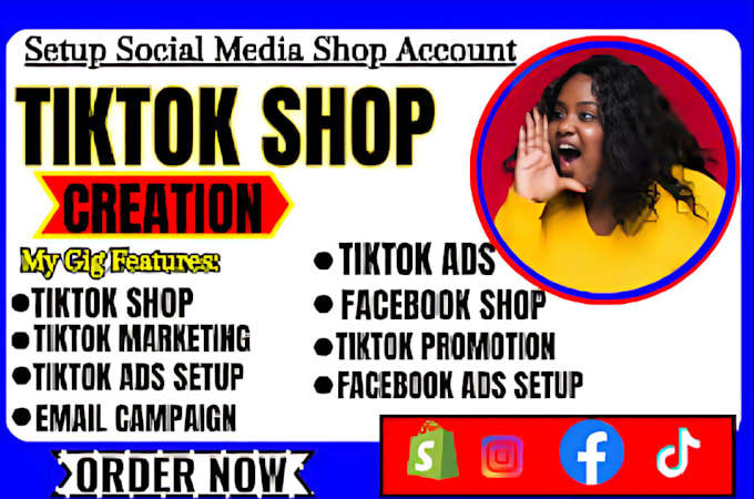 Gig Preview - Do tiktok shop setup tiktok shop dropshipping marketing to boost shopify sales