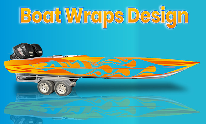 Gig Preview - Make your boat stand out with a boat wrap, jet ski design