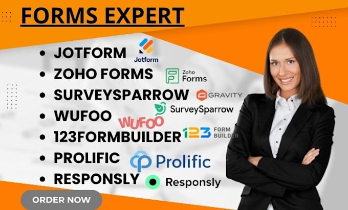 Bestseller - setup jotform zoho forms surveysparrow 123formbuilder prolific responsly survey