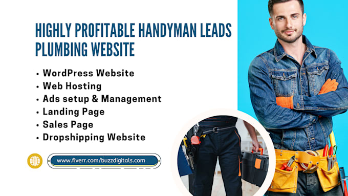 Gig Preview - Generate handyman leads plumbing leads electrical repair leads painting website