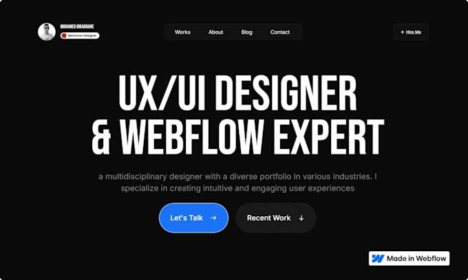 Gig Preview - Do webflow lading page or webflow website