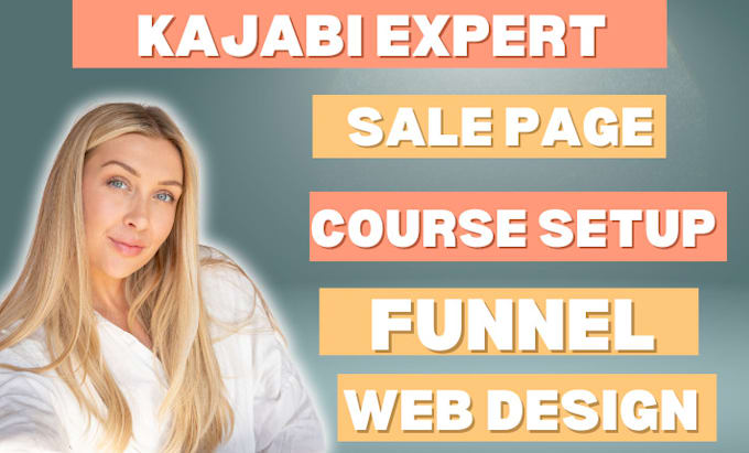 Gig Preview - Design kajabi sales page, kajabi landing page website for kajabi online course