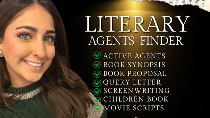 Gig Preview - Find responsive literary agents for your screenwriting movie script screenplay