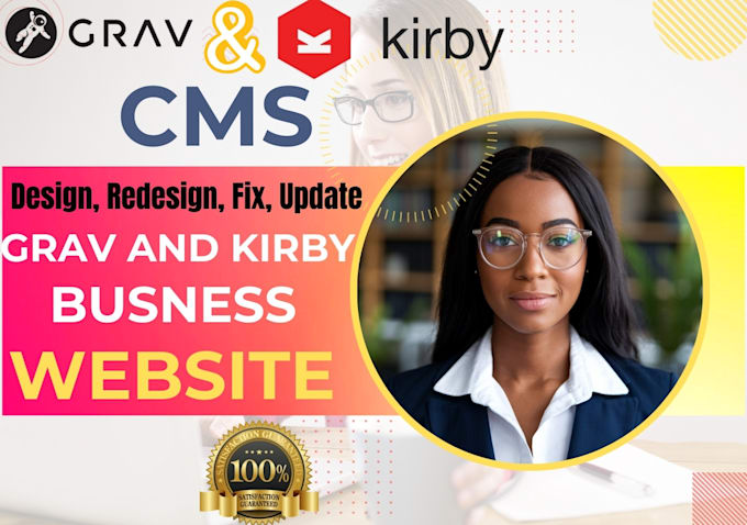 Gig Preview - Customize redesign kirby gravcms business website,design kirby grav landing page