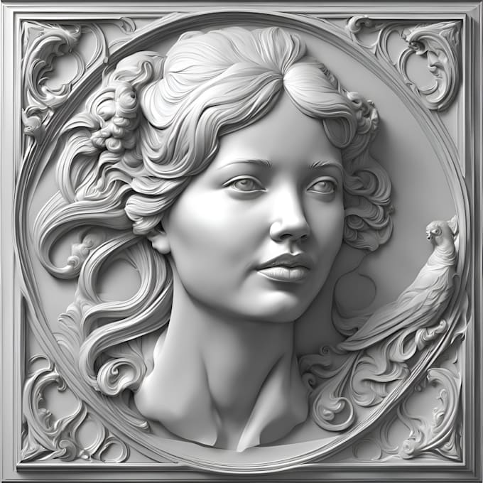 Gig Preview - 3d bas relief 3d engraving 3d cnc design 3d coin design laser cutting design