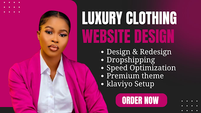 Gig Preview - Design luxury clothing brands website, apparel and boutique shopify website