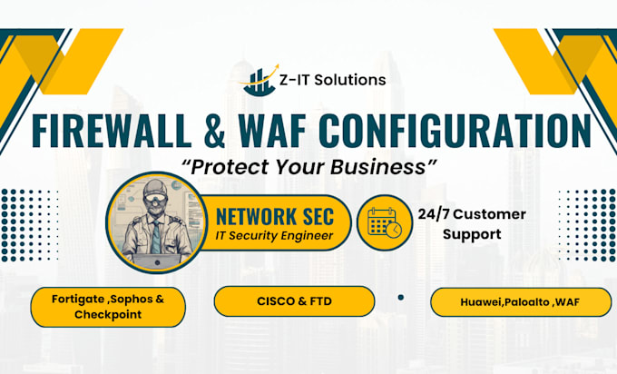 Gig Preview - Expert network security firewall and waf configuration and troubleshooting