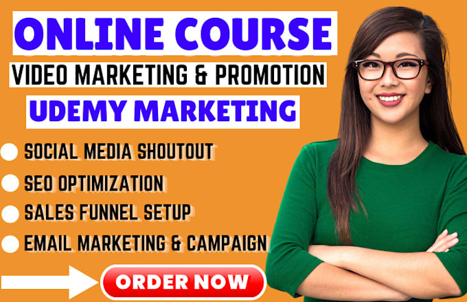 Gig Preview - Shoutout promote online course video marketing, udemy course promotion sales