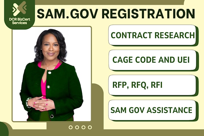 Gig Preview - Help you register on sam gov obtain cage code uei prepare wining bid proposal