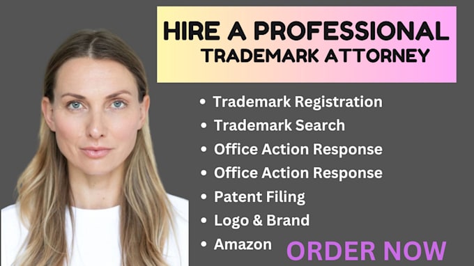 Gig Preview - Be your US licensed attorney for trademark registration office action, patent