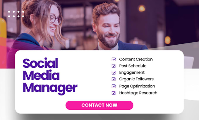 Gig Preview - Be your social media manager and content creator