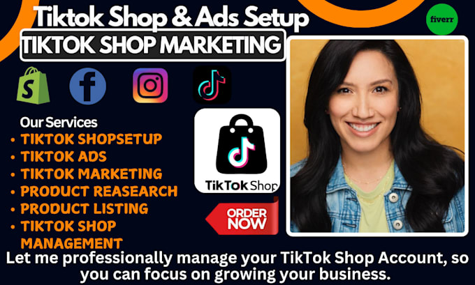 Gig Preview - Create tiktok shop affiliate marketing tiktok dropshipping manager