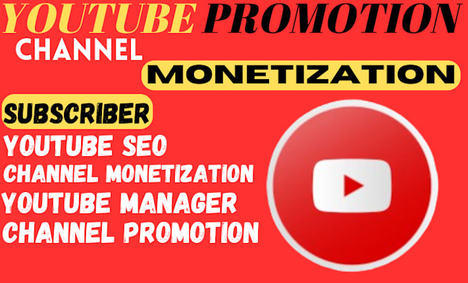 Gig Preview - Organic youtube promotion, channel monetization, video seo, channel promotion