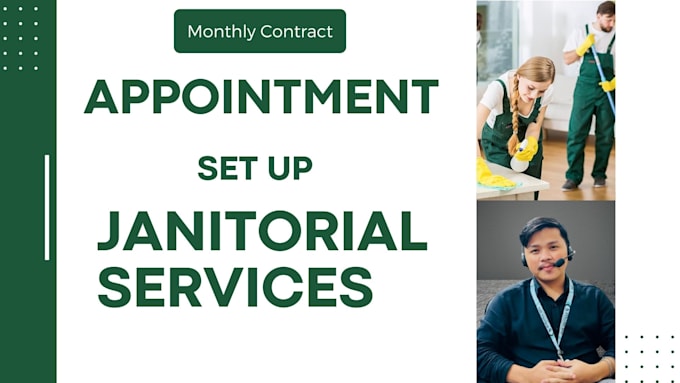 Gig Preview - Set up monthly janitorial commercial cleaning services appointment