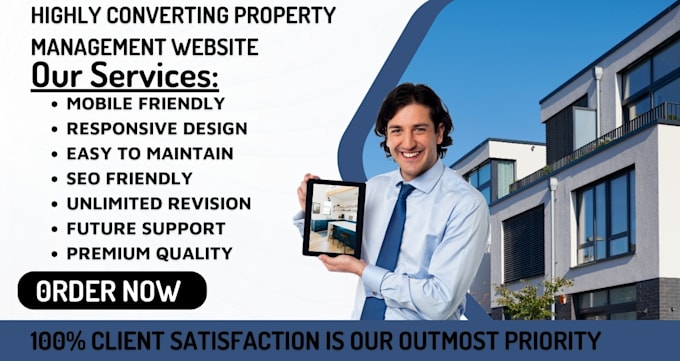 Gig Preview - Build property management website vacation rental website  landing page