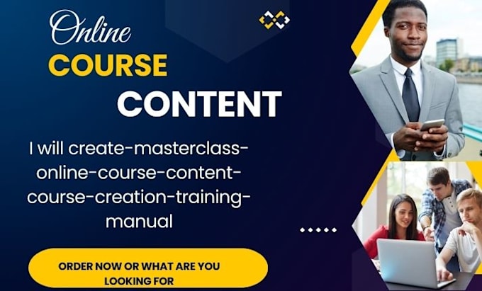 Gig Preview - Create masterclass online course content course creation training manual