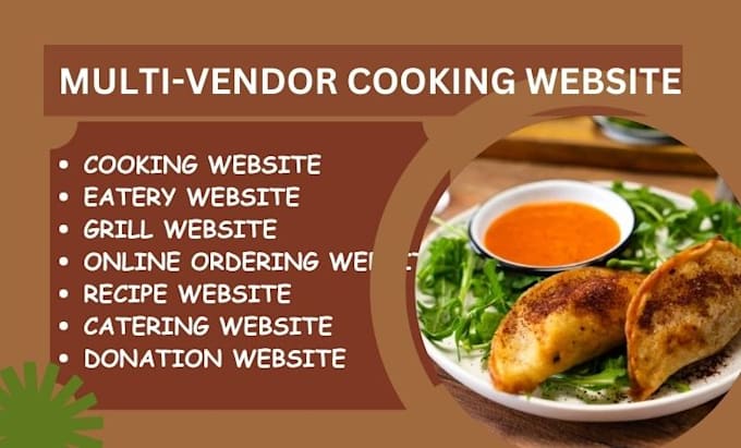 Gig Preview - Multi vendor website, grocery, restaurant, online food ordering, recipe website