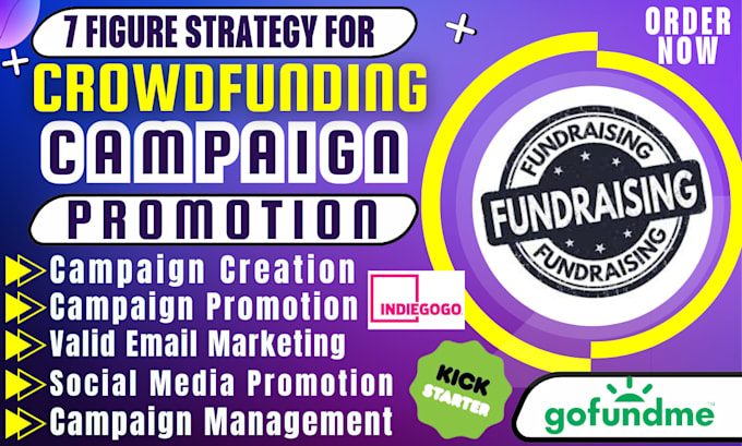 Gig Preview - Do crowdfunding campaign promotion for kickstarter indiegogo, gofundme promotion