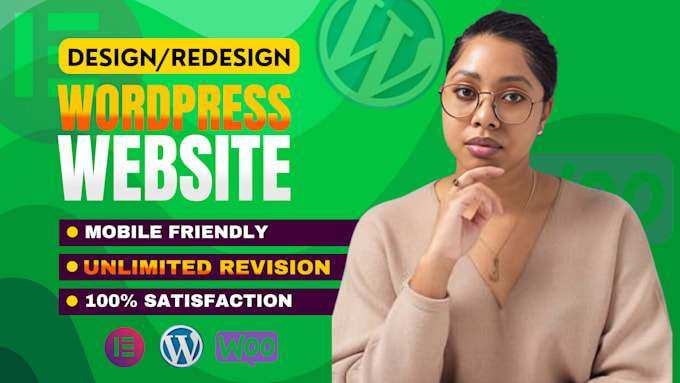 Gig Preview - Create wordpress website design and redesign websites using elementor pro