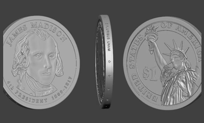 Gig Preview - Do 3d coin model, 3d bas relief, cnc coin design, 3d miniature for 3d printing