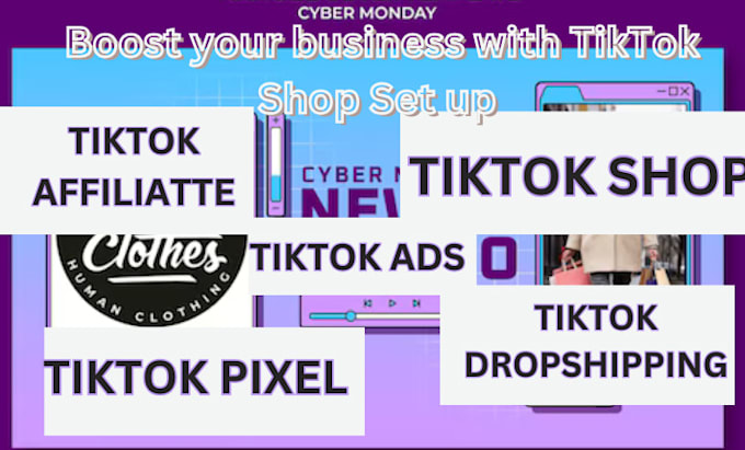 Gig Preview - Setup tik tok shop do tiktok shop dropshiping shopify