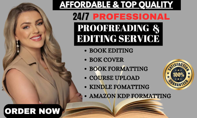 Gig Preview - Be your professional proofreading and book editing and error free manuscripts