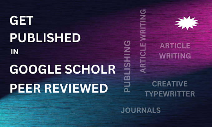 Gig Preview - Write and publish your article in google scholar indexed journal