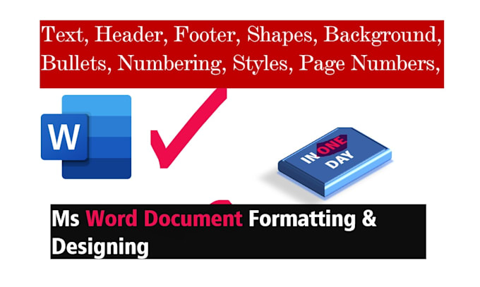 Gig Preview - Microsoft word formatting, editing, and design services