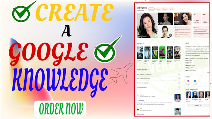 Gig Preview - Craft a verified and lifelong google knowledgepanel for any category