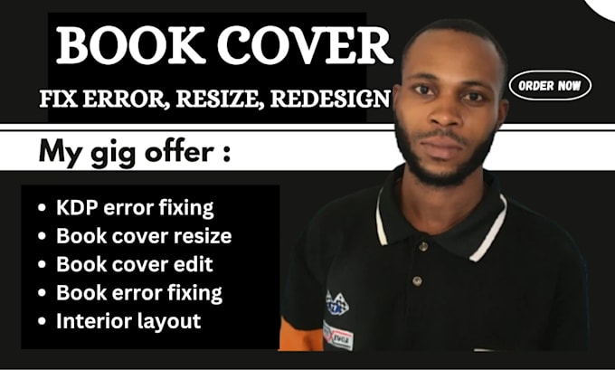 Gig Preview - Fix margin, resize, edit and fix errors of your rejected book cover and interior