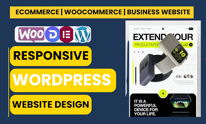 Gig Preview - Design woocommerce website, wordpress website, ecommerce online store