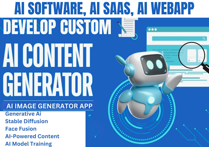 Gig Preview - Build ai content generator, ai web app, ai saas, custom gpt apps, ai chatbot