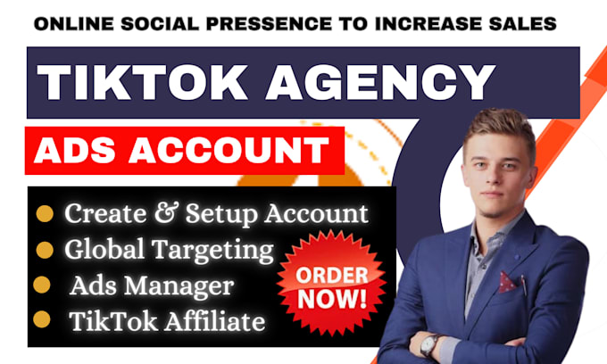 Gig Preview - Create tiktok agency account, set up tiktok agency ads account tiktok ads manage