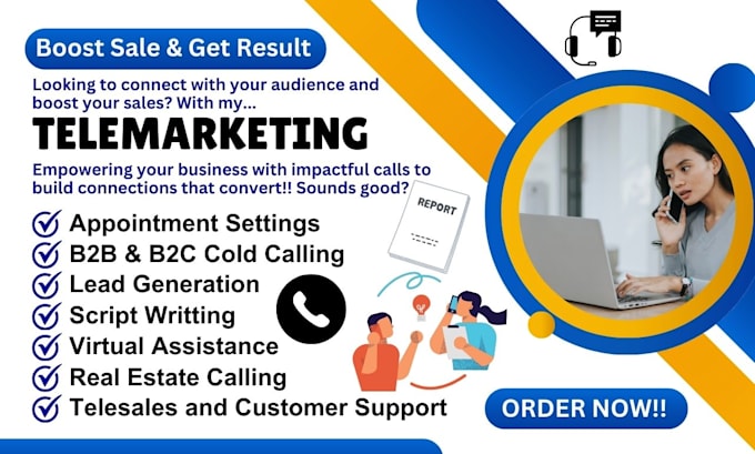 Gig Preview - Do telemarketing for your business b2b b2c cold calling and appointment setting