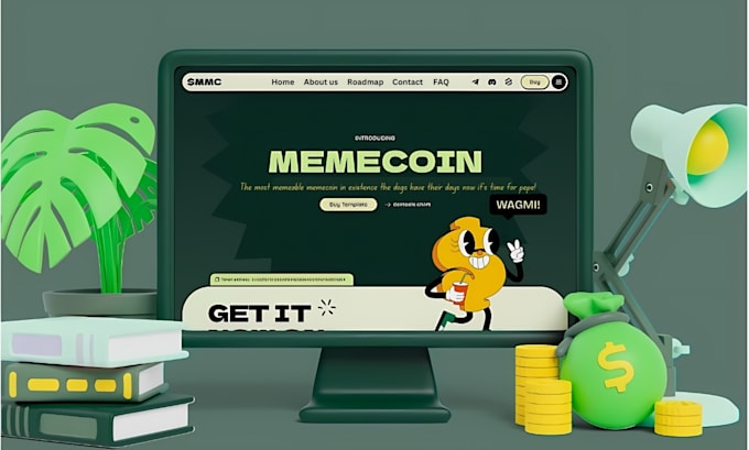 Gig Preview - Design meme coin landing page meme coin website crypto memecoin website