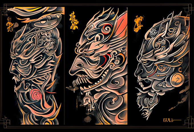 Gig Preview - Create japanese or oriental  tattoo design for you