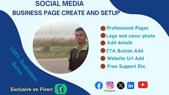 Gig Preview - Create professional social media business page and setup