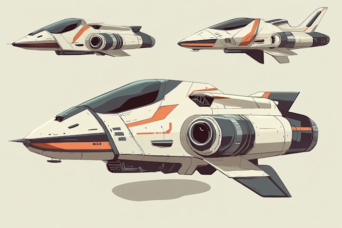 Gig Preview - Create scifi vehicle design and spaceship concept art