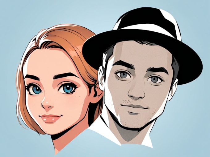 Gig Preview - Draw cartoon vector portrait from your photo